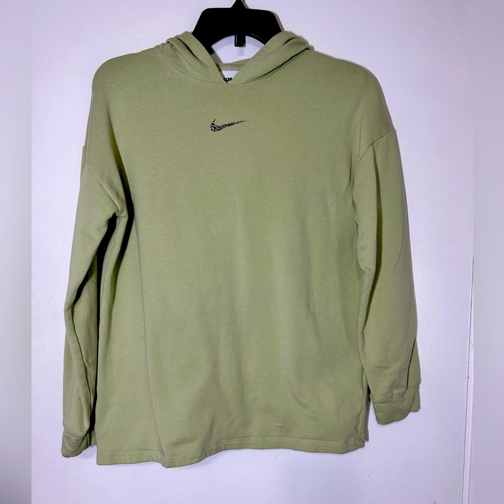 Nike Yoga Luxe Training Pistachio Green Colored Swoosh Hoodie Sweatshirt Size L